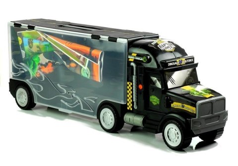 TIR Z DINOZAURAMI 1:22 ZESTAW POJAZDÓW FIGUREK SORTER 49CM GRA PLANSZOWA