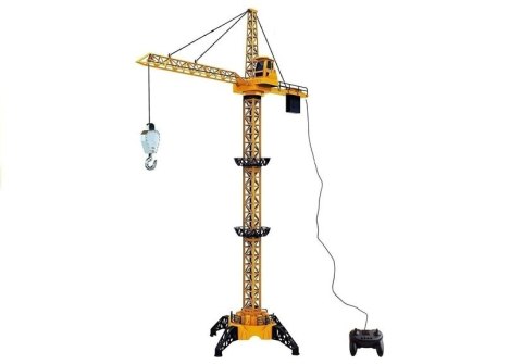 DUŻY DŹWIG ŻURAW ZDALNIE STEROWANY 128CM 360 ST. DO ZŁOŻENIA ŚWIATŁO PILOT