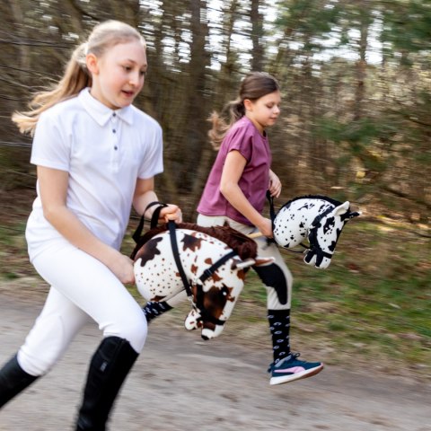 HOBBY HORSE SKIPPI KOŃ NA KIJU GNIADO SROKATY DLA DZIECI DO ZABAWY JAZDY SKOKÓW