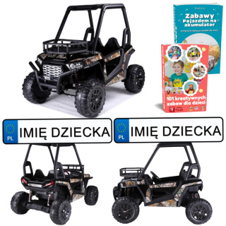 SAMOCHÓD NA AKUMULATOR AUTO DLA 2 DZIECI BUGGY JS360-1 2X200W EVA SKÓRA PILOT