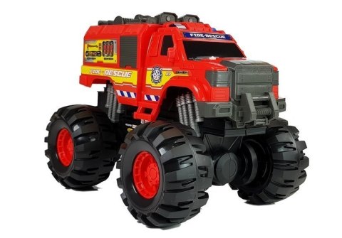 DUŻE AUTO STRAŻ POŻARNA WÓZ STRAŻACKI 40CM TERENOWY MONSTER 1:8 DUŻE KOŁA