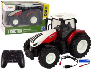 TRAKTOR ZDALNIE STEROWANY RC 1:24 GUMOWE OPONY ŚWIATŁA PILOT 2.4 AKUMULATOR