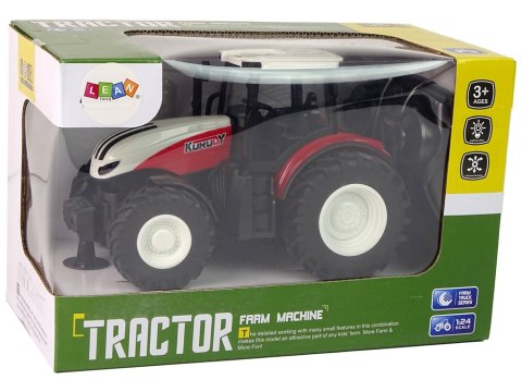 TRAKTOR ZDALNIE STEROWANY RC 1:24 GUMOWE OPONY ŚWIATŁA PILOT 2.4 AKUMULATOR