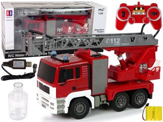 STRAŻ POŻARNA ZDALNIE STEROWANA WÓZ STRAŻACKI RC SIKAWKA DRABINA PILOT 2.4 DŹWIEKI ŚWIATŁA AKUMULATOR