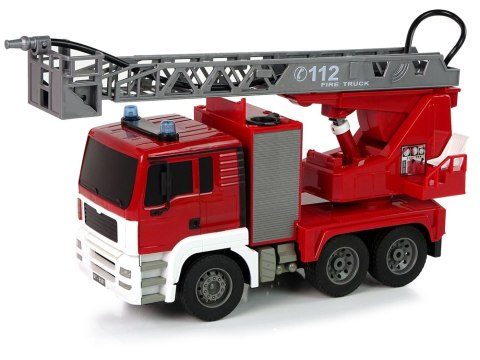 STRAŻ POŻARNA ZDALNIE STEROWANA WÓZ STRAŻACKI RC SIKAWKA DRABINA PILOT 2.4 DŹWIEKI ŚWIATŁA AKUMULATOR