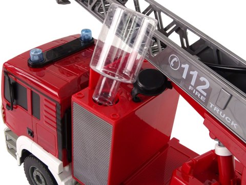STRAŻ POŻARNA ZDALNIE STEROWANA WÓZ STRAŻACKI RC SIKAWKA DRABINA PILOT 2.4 DŹWIEKI ŚWIATŁA AKUMULATOR