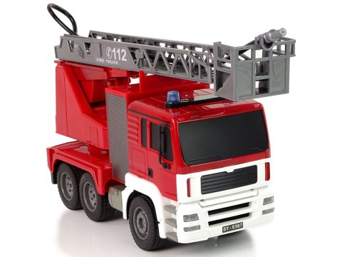 STRAŻ POŻARNA ZDALNIE STEROWANA WÓZ STRAŻACKI RC SIKAWKA DRABINA PILOT 2.4 DŹWIEKI ŚWIATŁA AKUMULATOR