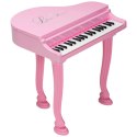 Różowe Pianino Dla Dzieci Z Mikrofonem Wielofunkcyjne Przyciski Melodie