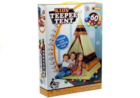 NAMIOT DOMEK INDIAŃSKI DLA DZIECI TIPI WIGWAM 155CM ZESTAW 60 PIŁEK