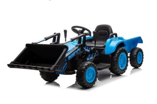 TRAKTOR NA AKUMULATOR BW-X002A Z ŁYŻKĄ I PRZYCZEPĄ DLA DZIECKA PILOT LED SKÓRA MP3