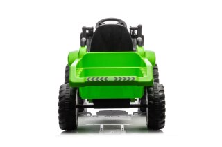 TRAKTOR NA AKUMULATOR BW-X002A Z ŁYŻKĄ I PRZYCZEPĄ DLA DZIECKA PILOT LED SKÓRA MP3