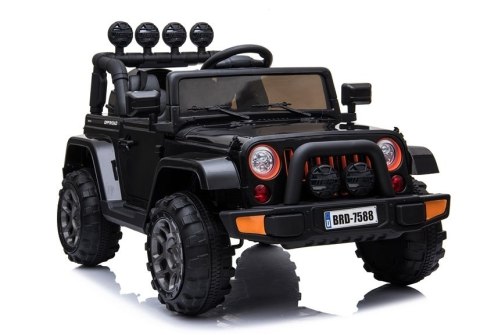 AUTO NA AKUMULATOR DLA DZIECKA JEEP DŻIP BRD-7588 4X4 KLUCZYKI PILOT EVA LED SKÓRA MP3 MELODIE