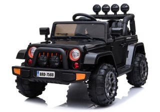 AUTO NA AKUMULATOR DLA DZIECKA JEEP DŻIP BRD-7588 4X4 KLUCZYKI PILOT EVA LED SKÓRA MP3 MELODIE