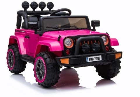 AUTO NA AKUMULATOR DLA DZIECKA JEEP DŻIP BRD-7588 4X4 KLUCZYKI PILOT EVA LED SKÓRA MP3 MELODIE