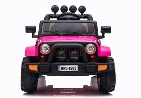 AUTO NA AKUMULATOR DLA DZIECKA JEEP DŻIP BRD-7588 4X4 KLUCZYKI PILOT EVA LED SKÓRA MP3 MELODIE