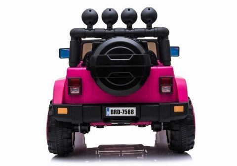 AUTO NA AKUMULATOR DLA DZIECKA JEEP DŻIP BRD-7588 4X4 KLUCZYKI PILOT EVA LED SKÓRA MP3 MELODIE