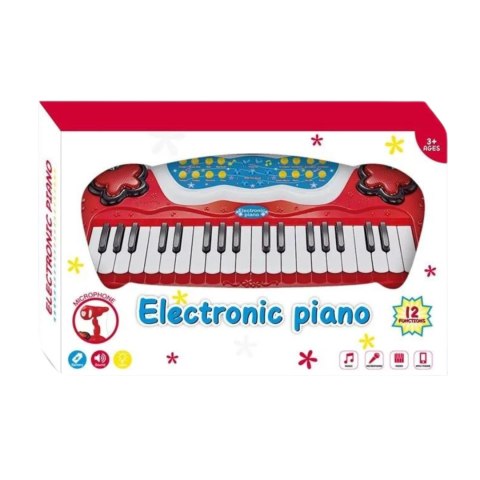 ELEKTRONICZNE PIANINO DLA DZIECI MIKROFON ŚWIATŁO INSTRUMENT MUZYCZNY