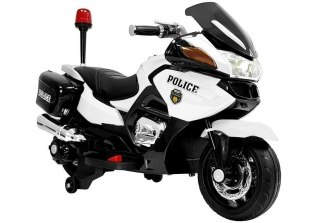 MOTOR NA AKUMULATOR DLA DZIECKA POLICJA HZB118 KLUCZYKI 2 SILNIKI EVA SKÓRA LED MP3