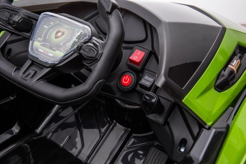 AUTO NA AKUMULATOR DLA DZIECKA SPORTOWE LAMBORGHINI GT PILOT LED EVA SKÓRA MP3