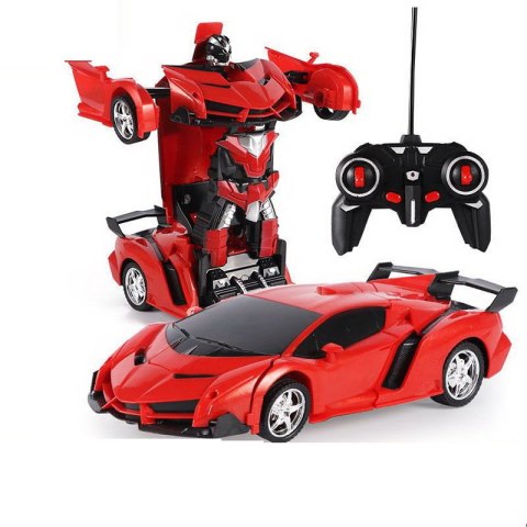 SAMOCHÓD ROBOT ZDALNIE STEROWANY 2W1 AUTO RC DRIFT TRANSFORMACJA DŹWIĘK LED