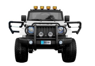 AUTO NA AKUMULATOR DLA 2 DZIECI DŻIP WXE-1688 4x4 LED PILOT SKÓRA EVA MP3 STRONG 2 AKUMULATORY