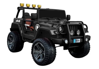 AUTO NA AKUMULATOR DLA 2 DZIECI DŻIP WXE-1688 4x4 LED PILOT SKÓRA EVA MP3 STRONG 2 AKUMULATORY