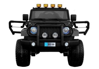 AUTO NA AKUMULATOR DLA 2 DZIECI DŻIP WXE-1688 4x4 LED PILOT SKÓRA EVA MP3 STRONG 2 AKUMULATORY