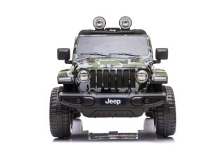 AUTO NA AKUMULATOR DLA DZIECKA JEEP WRANGLER RUBICON EVA LED SKÓRA PILOT 2.4G