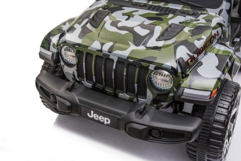 AUTO NA AKUMULATOR DLA DZIECKA JEEP WRANGLER RUBICON EVA LED SKÓRA PILOT 2.4G