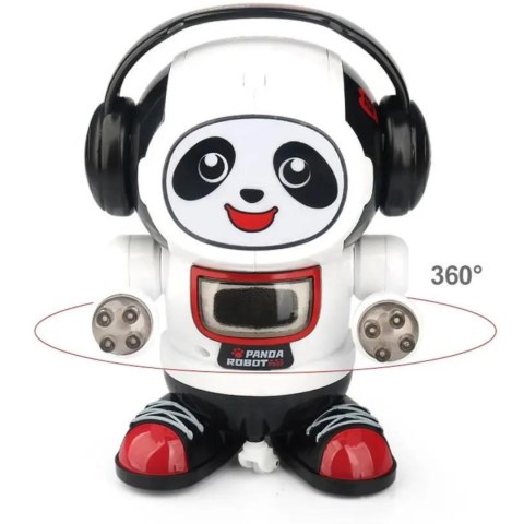 ROBOT PANDA W SŁUCHAWKACH INTERAKTYWNA ZABAWKA DLA DZIECI MUZYKA I ŚWIATŁA