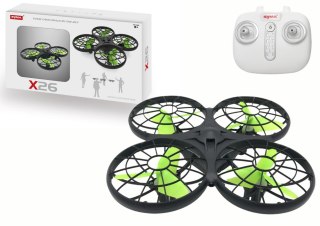 MINI DRON ZDALNIE STEROWANY SYMA X26 ZASIĘG 30M PILOT 2.4G OMIJA PRZESZKODY