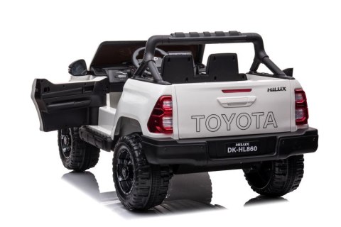 AUTO NA AKUMULATOR DLA DZIECKA TOYOTA HILUX DK-HL860 4X4 PILOT SKÓRA EVA LED RADIO MP3