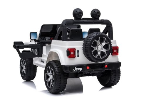 AUTO NA AKUMULATOR DLA DZIECKA JEEP WRANGLER RUBICON EVA LED SKÓRA PILOT 2.4G