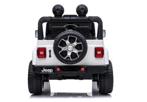 AUTO NA AKUMULATOR DLA DZIECKA JEEP WRANGLER RUBICON EVA LED SKÓRA PILOT 2.4G