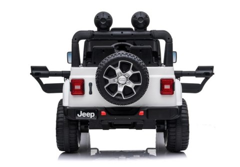 AUTO NA AKUMULATOR DLA DZIECKA JEEP WRANGLER RUBICON EVA LED SKÓRA PILOT 2.4G