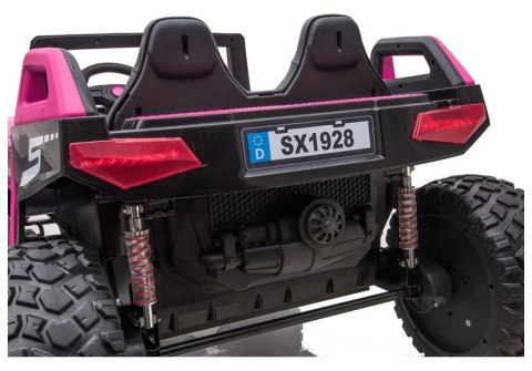 AUTO NA AKUMULATOR DLA 2 DZIECI SAMOCHÓD SX1928 4X4 24V PILOT 2.4G LED EVA SKÓRA