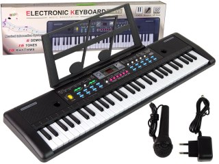 KEYBOARD ORGANY DLA DZIECKA MQ-6112 61 KLAWISZY MIKROFON NAGRYWANIE WYŚWIETLACZ