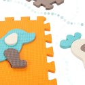 Mata edukacyjna piankowa puzzle zwierzątka kolorowa 114 x 114 cm 25 elementów folia