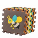 Mata edukacyjna piankowa puzzle zwierzątka kolorowa 85 x 85 cm 9 elementów kolorowa folia