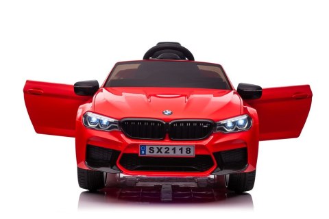 AUTO NA AKUMULATOR DLA DZIECKA BMW M5 SKÓRA ŚWIATŁA LED EVA PILOT MP3 USB