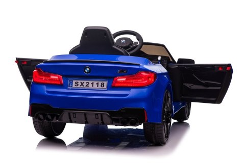 AUTO NA AKUMULATOR DLA DZIECKA BMW M5 SKÓRA ŚWIATŁA LED EVA PILOT MP3 USB