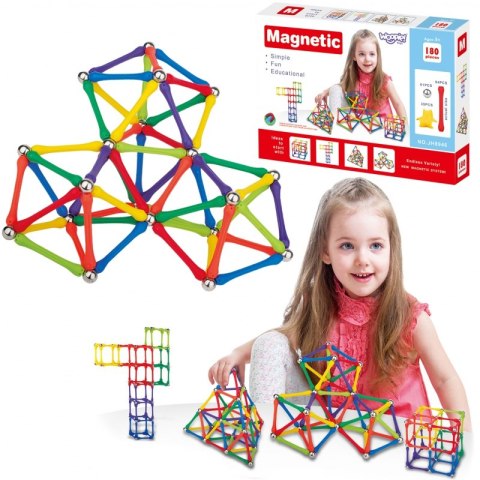 Magnetic Construction Blocks Creative Puzzle 180 pcs.