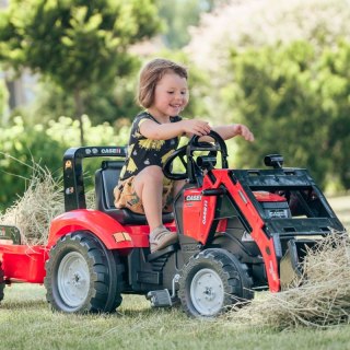 TRAKTOR NA PEDAŁY DLA DZIECI 3-6 LAT DO 50KG FALK CASE RUCHOMA ŁYŻKA PRZYCZEPA