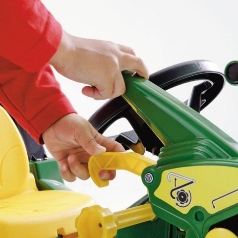 TRAKTOR NA PEDAŁY DLA DZIECI 3-8 LAT ROLLY TOYS JOHN DEERE POMPOWANE KOŁA BIEGI