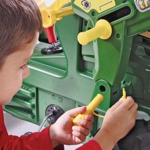 TRAKTOR NA PEDAŁY DLA DZIECI 3-8 LAT ROLLY TOYS JOHN DEERE POMPOWANE KOŁA BIEGI