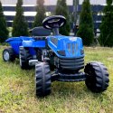 Traktor na Pedały Farmer GoTrac MAXI PLUS z Przyczepą Niebieski Ciche Koła
