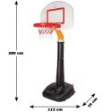 Duża Koszykówka 15-stopniowa Regulacja 280 cm do Prawdziwej Piłki