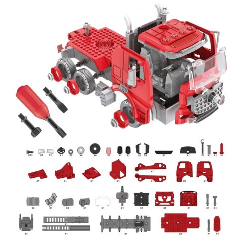 Zestaw Konstrukcyjny Klocki Wóz Strażacki + Śrubokręt