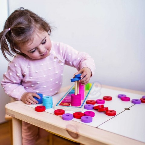 GREEN Układanka Nauka Liczenia i Kolorów Montessori 56 el.