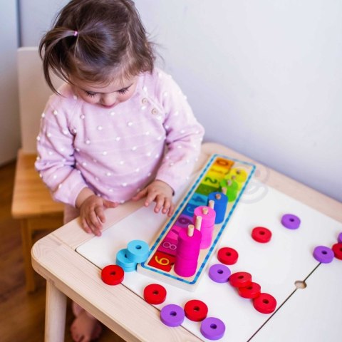 GREEN Układanka Nauka Liczenia i Kolorów Montessori 56 el.